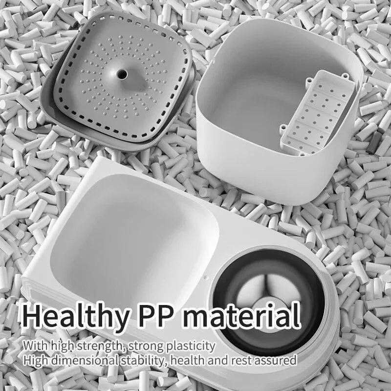 2in1 Pet Water Fountain and Feeding Bowl