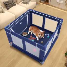 Dog Playpen Made of Thickened Stainless Pipe and 600D Oxford Cloth, 4242 Inch Puppy Playpen, 25 Inch Height Pet Playpen for Puppy and Small Dogs, Keep Pets Secure