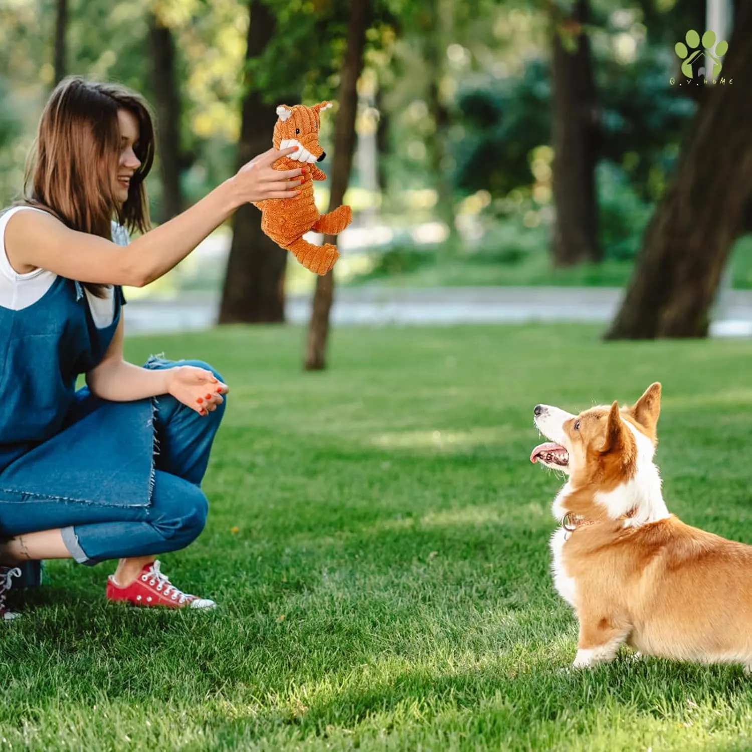 Dog Toy Body Limbs No Stuffing Head Filling Animal Appearance with Soft Squeaker,for Indoor Puppies and Senior Pups Chew and Play(Rabbit)