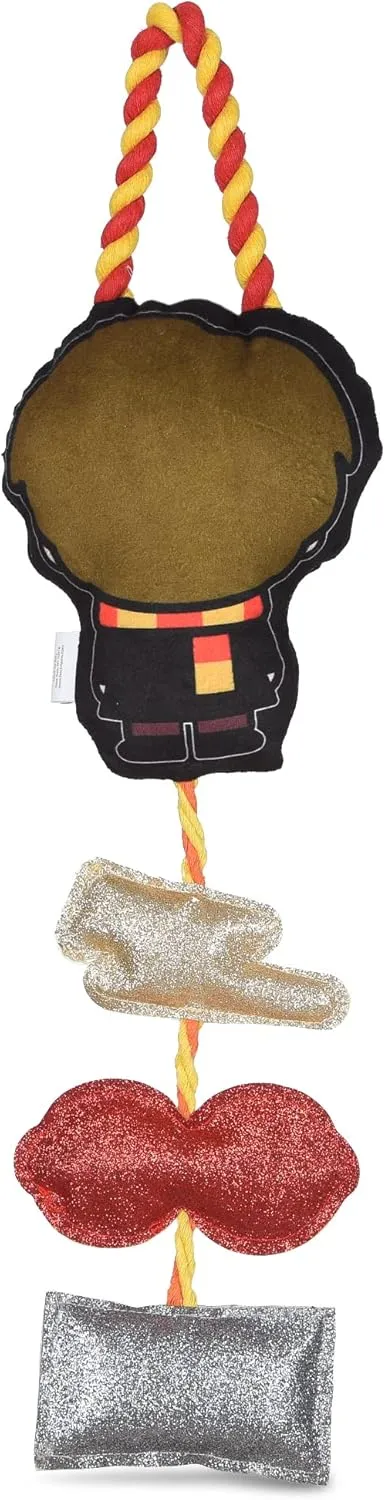 Harry Potter Cat Toy, Door Hanger with Catnip | Door Hanger Cat Toy with Harry Potter, Lightning Bolt, Glasses, and Hogwarts Invitation Plush with Catnip Components on Rope