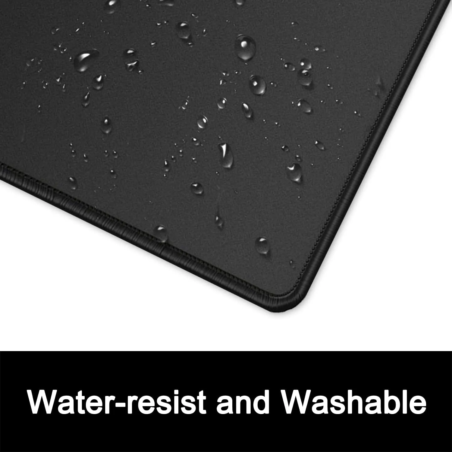 ITNRSIIET 3 Pack Mouse Pad with Stitched Edge Premium Textured Square Mouse Mat Washable Non-Slip Rubber Base Smooth Precise Operation Desktop Protection Mat, 10.28.30.12 inches, Black