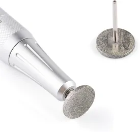 NMKL38 20mm Diamond Grain Nail Drill Bit Sanding Disc for Nail Tips Shape Grinder Cuticle Cutter Shaft Grinding Head (20MM) with 2 Sanding Paper