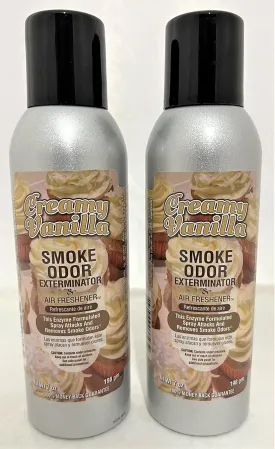 Smoke Odor Exterminator 7oz Large Spray - Creamy Vanilla (Pack of 2)
