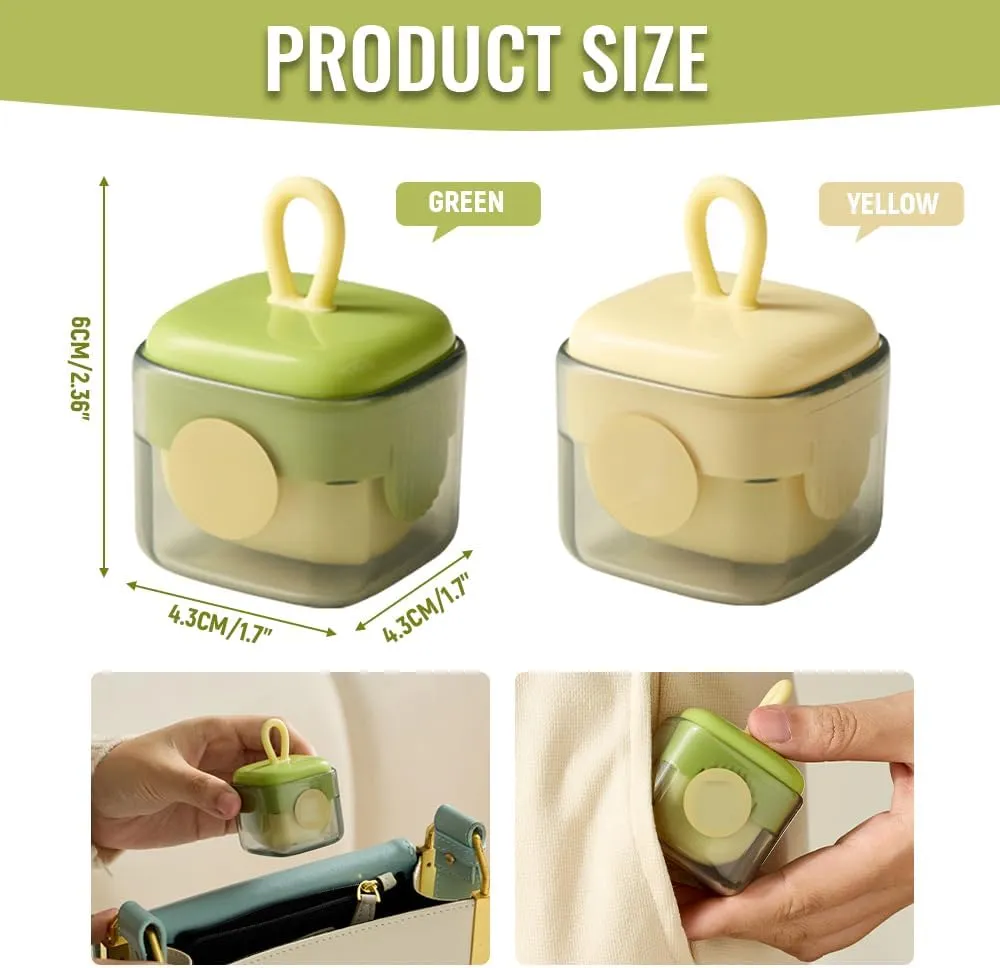 Washable Lint Roller, Mini Lint Roller Portable & Reusable Lint Remover for Clothes, Pet Hair Sticky Cleaner Travel Size (Beige)
